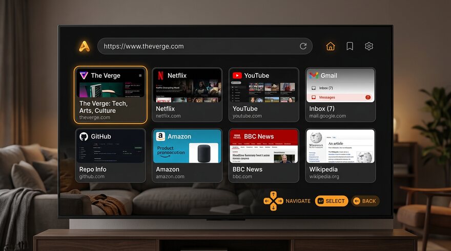 TV browser preview